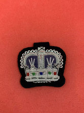 Police Shoulder Rank Crowns Hand Embroidered Silver Bullion Wire Crowns